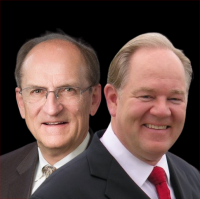 Yogi Schulz and Granger Low super imposed portraits