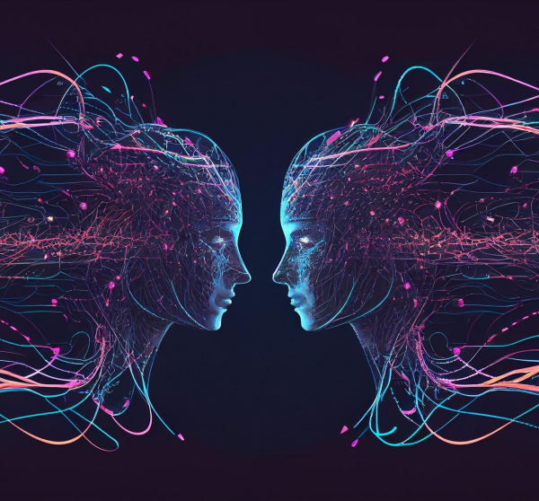 two neural networks in a conversation