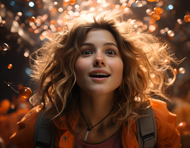 young women full of wonder
