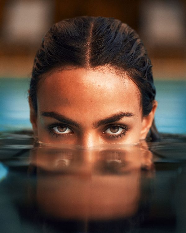 submerged staring