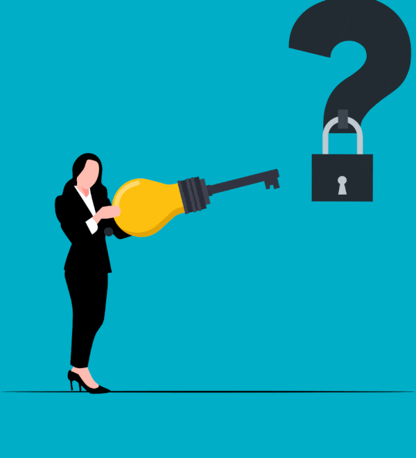 woman unlocking a mystery