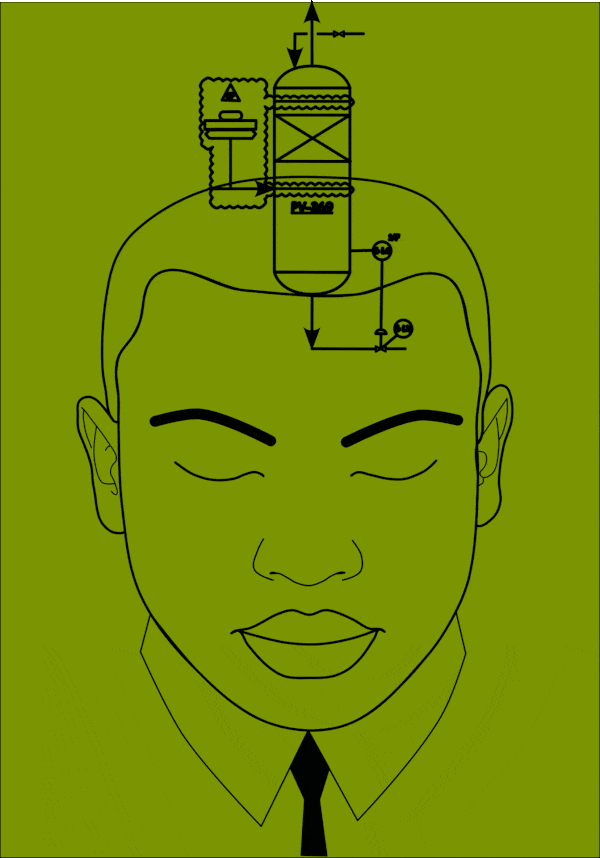 engineer dreaming of facility innovation