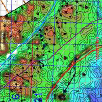 Banff seismic isochron map