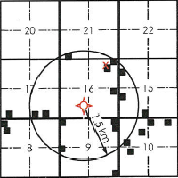 map showing residences near a proposed operation