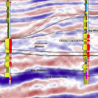 bitumen seismic  cross section