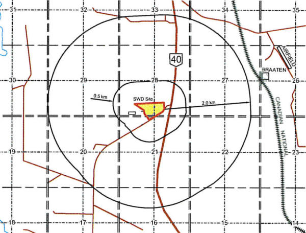 map of waste facility area